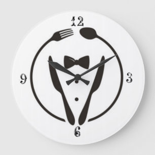 Reloj Redondo Grande Arte simple en el restaurante
