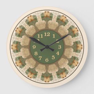 Reloj Redondo Grande Arte y artesanía de época o estilo de misión