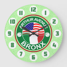 Reloj Redondo Grande Arthur Ave Bronx Italiano Estadounidense