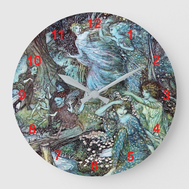 Reloj Redondo Grande Arthur rackham (Anverso)