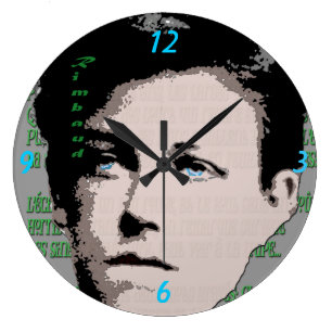 Reloj Redondo Grande Arthur Rimbaud Wall Clock