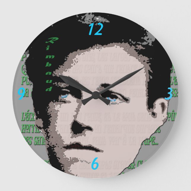 Reloj Redondo Grande Arthur Rimbaud Wall Clock (Anverso)