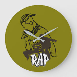 Reloj Redondo Grande Artista hip-hop dinámico