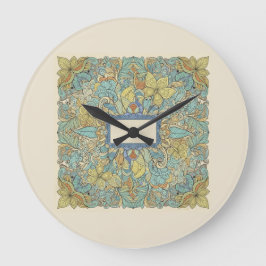 Reloj Redondo Grande Artistic Zentangle Mandala Wall Clock