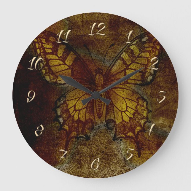 Reloj Redondo Grande Artsy Butterfly (Anverso)