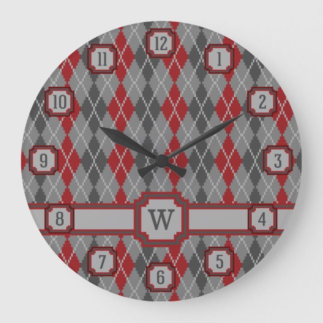 Reloj Redondo Grande Ashes and Embers Argyle Clock (Anverso)