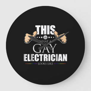 Reloj Redondo Grande Así Se Ve Un Electricista Gay Como LGBT