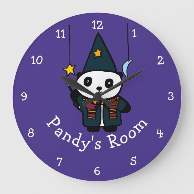 Reloj Redondo Grande Asistente Personalizado Pandy el Panda (Anverso)