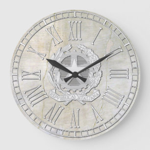 Reloj Redondo Grande Aspecto de escayola vintage de la República Italia