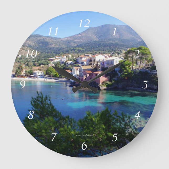 Reloj Redondo Grande Assos - Kefalonia (Anverso)