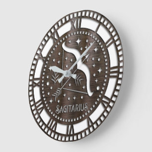 Reloj Redondo Grande Astrología/Rótulo Zodiaco/Sagittarius