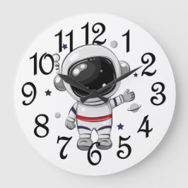 Reloj Redondo Grande Astronauta Bebé de Guardería
