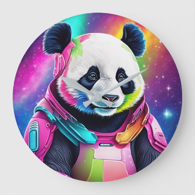 Reloj Redondo Grande Astronauta Panda (Anverso)