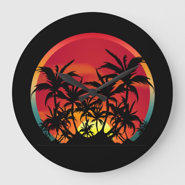 RELOJ REDONDO GRANDE ATARDECER (Anverso)