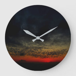 Reloj Redondo Grande Atardecer antes de la tormenta