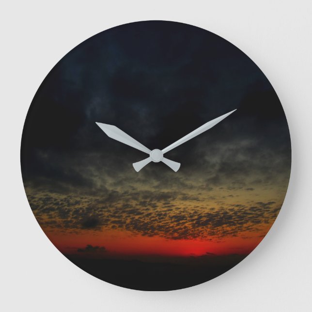 Reloj Redondo Grande Atardecer antes de la tormenta (Anverso)