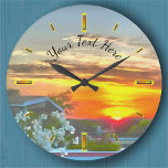 Reloj Redondo Grande Atardecer de techo 2295<br><div class="desc">Pintando la colección "Rooftop Sunset 2295" Personalizar tu reloj de pared para crear una pieza de declaración de decoración funcional de pared para que coincida con tu decoración de casa o regalarla como regalo personalizado. Este reloj de pared único y de alta calidad está imprimido de forma vibrante con el...</div>