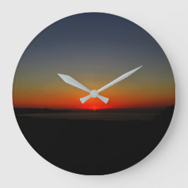 Reloj Redondo Grande Atardecer en el agua
