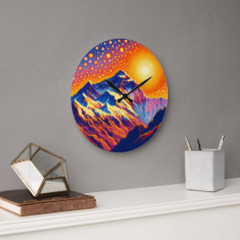 Reloj Redondo Grande Atardecer en el Monte Everest
