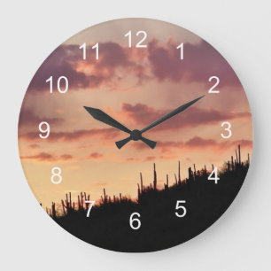 Reloj Redondo Grande Atardecer en el suroeste