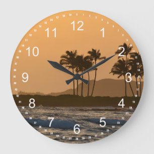 Reloj Redondo Grande Atardecer en Kauai