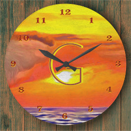 Reloj Redondo Grande Atardecer Monograma 2443