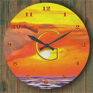 Reloj Redondo Grande Atardecer Monograma 2443