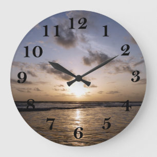 Reloj Redondo Grande Atardecer sobre el mar Árabe
