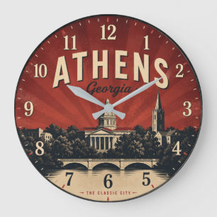 Reloj Redondo Grande Athens Georgia College Town Decor