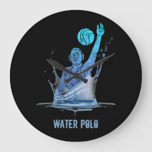 Reloj Redondo Grande Atleta deportivo vintage Water Polo con bola