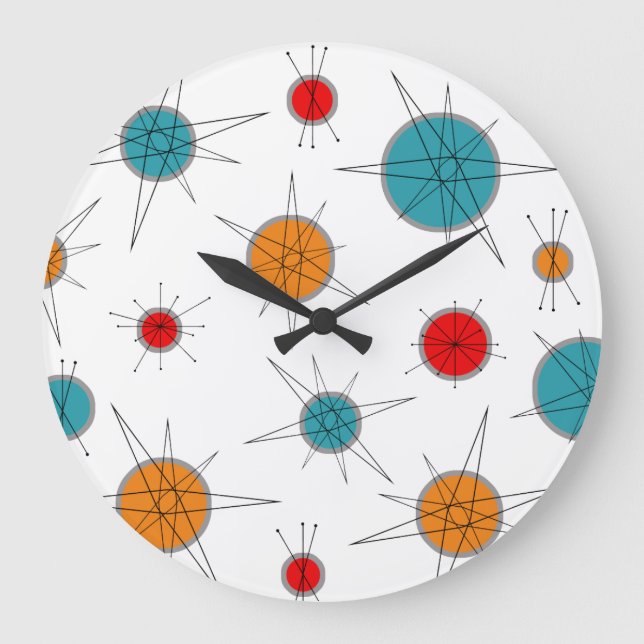 Reloj Redondo Grande Atomic Era Planets (Anverso)