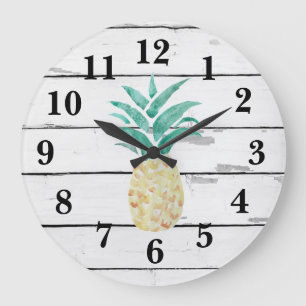 Reloj Redondo Grande Atrapado rústico con decoración de Ilustracion de