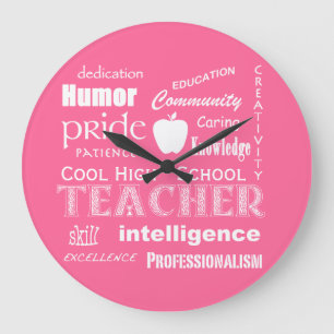 Reloj Redondo Grande Atributos del profesor Guay High School+Apple