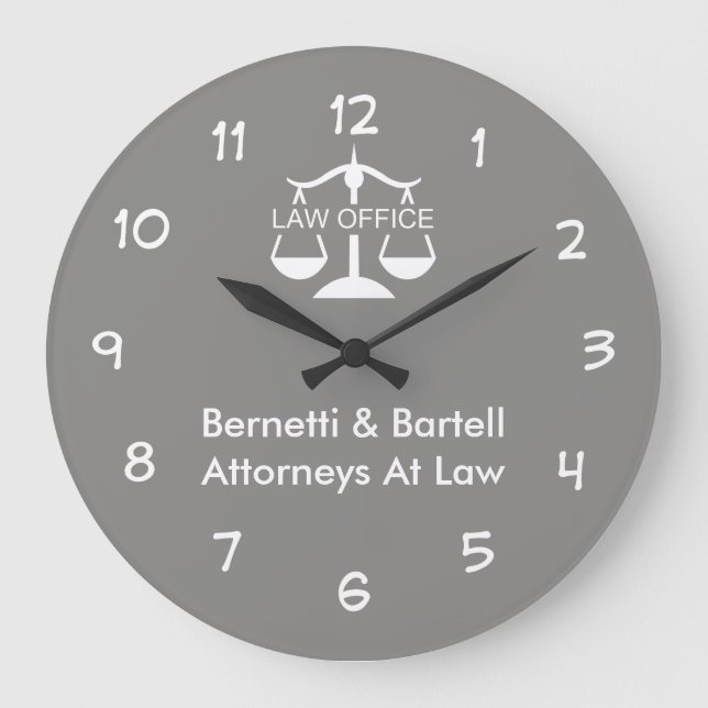 Reloj Redondo Grande Attorney Office Business Wall Clocks (Anverso)
