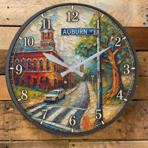 Reloj Redondo Grande Auburn Alabama Artistic Downtown 