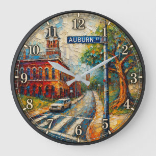 Reloj Redondo Grande Auburn Alabama Artistic Downtown