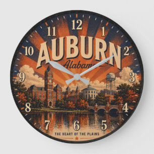 Reloj Redondo Grande Auburn Alabama Historic College Town