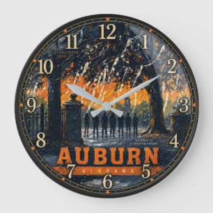 Reloj Redondo Grande Auburn Alabama Sunset 