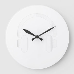 Reloj Redondo Grande Audio Engineer Audiophile Dj Music Lover Headphone