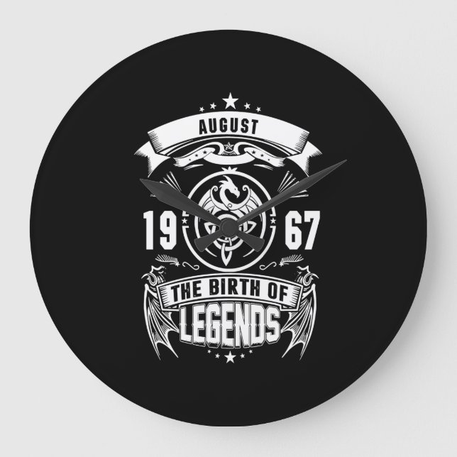 Reloj Redondo Grande August Gift | 1967 Nacimiento De Las Leyendas (Anverso)