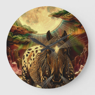 Reloj Redondo Grande Aura Equina Ámbar