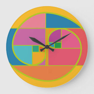 RELOJ REDONDO GRANDE AUREA MATEMATICA ARTISTICA BY MASANSER PIXELAT