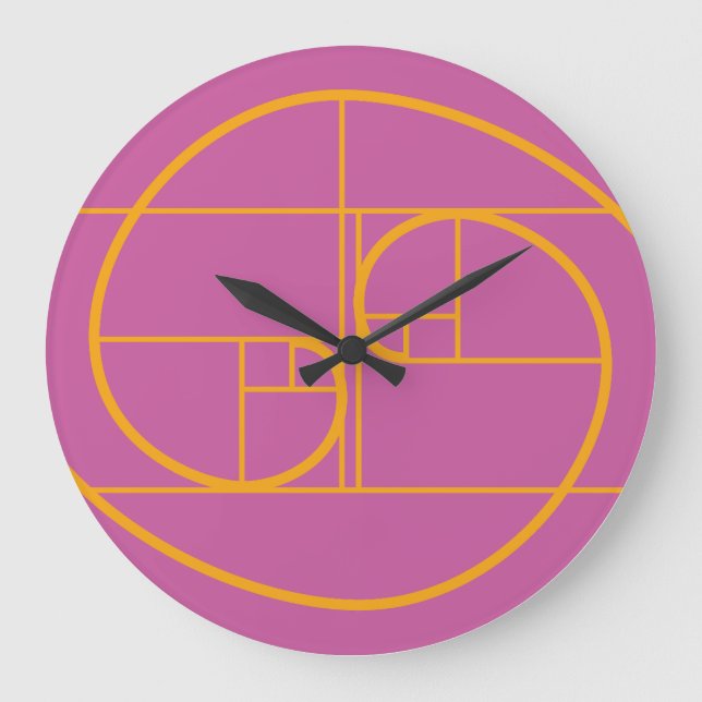 RELOJ REDONDO GRANDE AUREA MATEMATICA ARTISTICA BY MASANSER PIXELAT (Anverso)