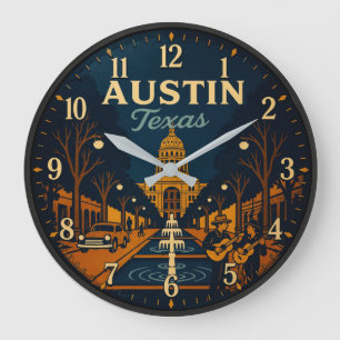 Reloj Redondo Grande Austin Texas Capitol Plaza