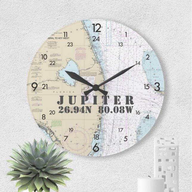 Reloj Redondo Grande Auténtica Florida del Sur 24 horas (Subido por el creador)