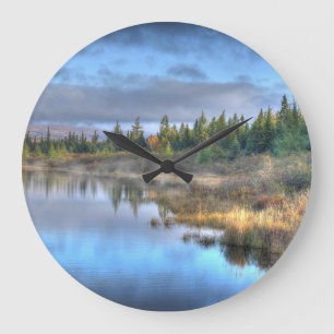 Reloj Redondo Grande Autumn Sunrise at Moosehead Lake Maine