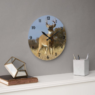 Reloj Redondo Grande Autumn Whitetail Buck