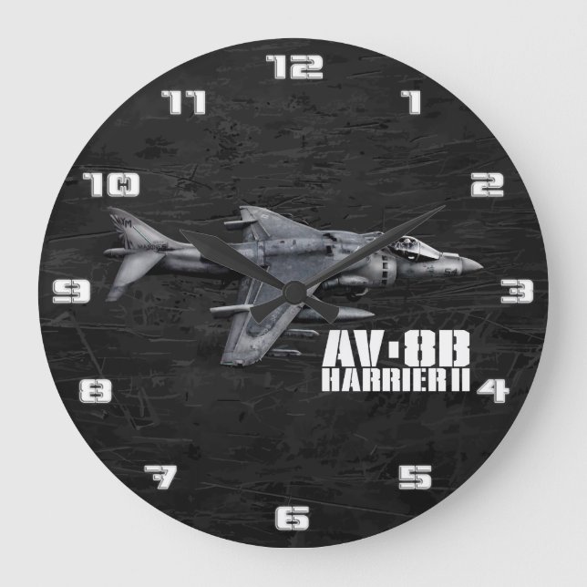 Reloj Redondo Grande AV-8B Harrier II (Anverso)