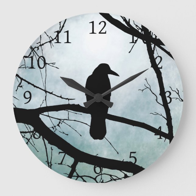Reloj Redondo Grande ave 77 Crow Raven (Anverso)