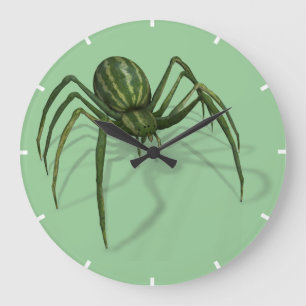 Reloj Redondo Grande Ave rara divertida WaterMelon Spider